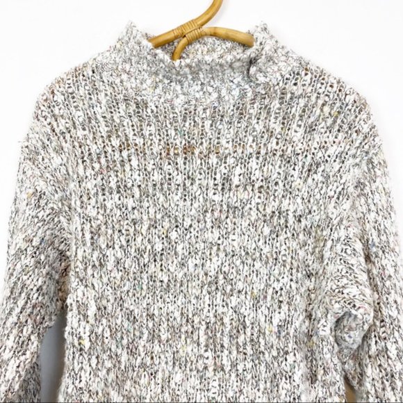 Vintage | Multicolour Textured Knit Mock Neck Sweater Size L - Picture 2 of 8